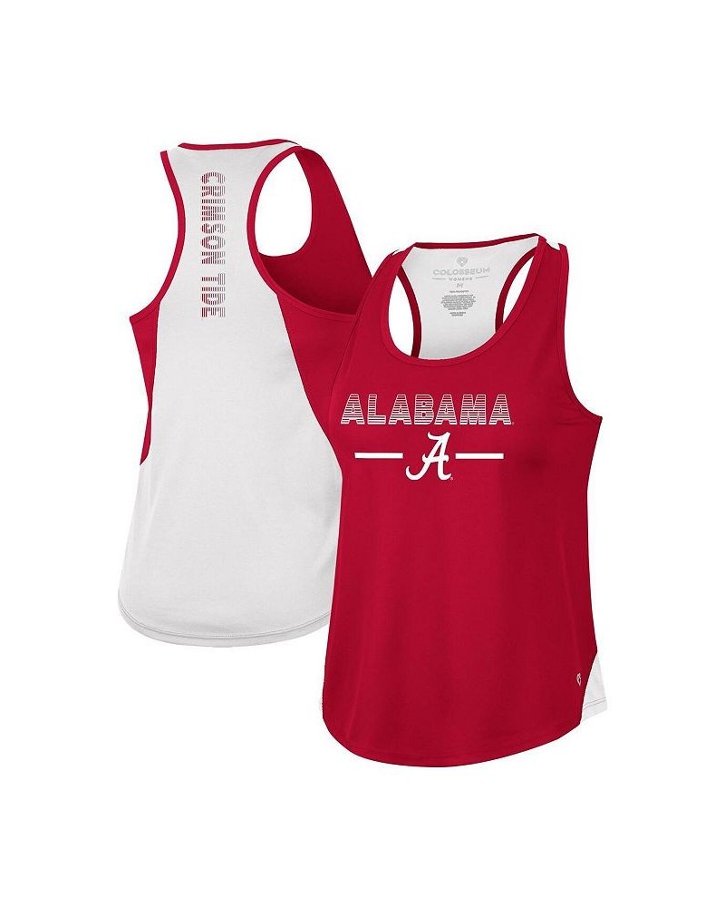 Women's Crimson Alabama Crimson Tide Sachs 2-Hit Scoop Neck Racerback Tank Top Crimson $17.10 Tops