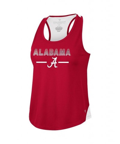 Women's Crimson Alabama Crimson Tide Sachs 2-Hit Scoop Neck Racerback Tank Top Crimson $17.10 Tops