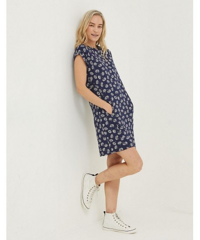 Iris Daisy Jersey Dress - Women Navy $33.30 Dresses