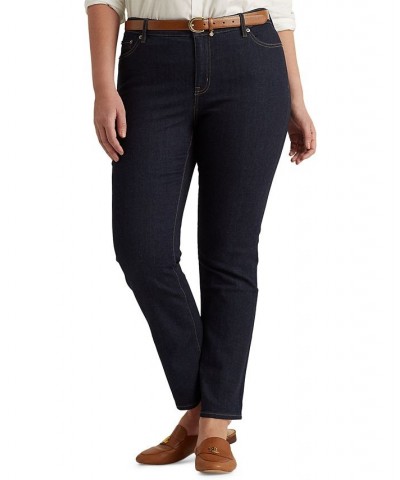 Plus-Size Mid-Rise Straight Jean Dark Rinse Wash $41.25 Jeans