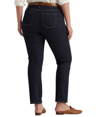 Plus-Size Mid-Rise Straight Jean Dark Rinse Wash $41.25 Jeans