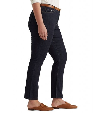 Plus-Size Mid-Rise Straight Jean Dark Rinse Wash $41.25 Jeans