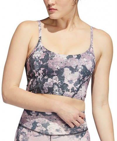 Women's Yoga Light-Support Long Line Sports Bra Magic Mauve/carbon $16.40 Bras