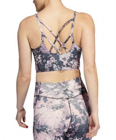 Women's Yoga Light-Support Long Line Sports Bra Magic Mauve/carbon $16.40 Bras