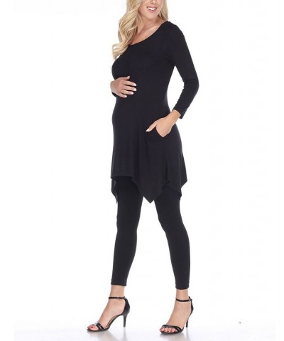 Maternity Kayla Tunic Top Black $33.48 Tops