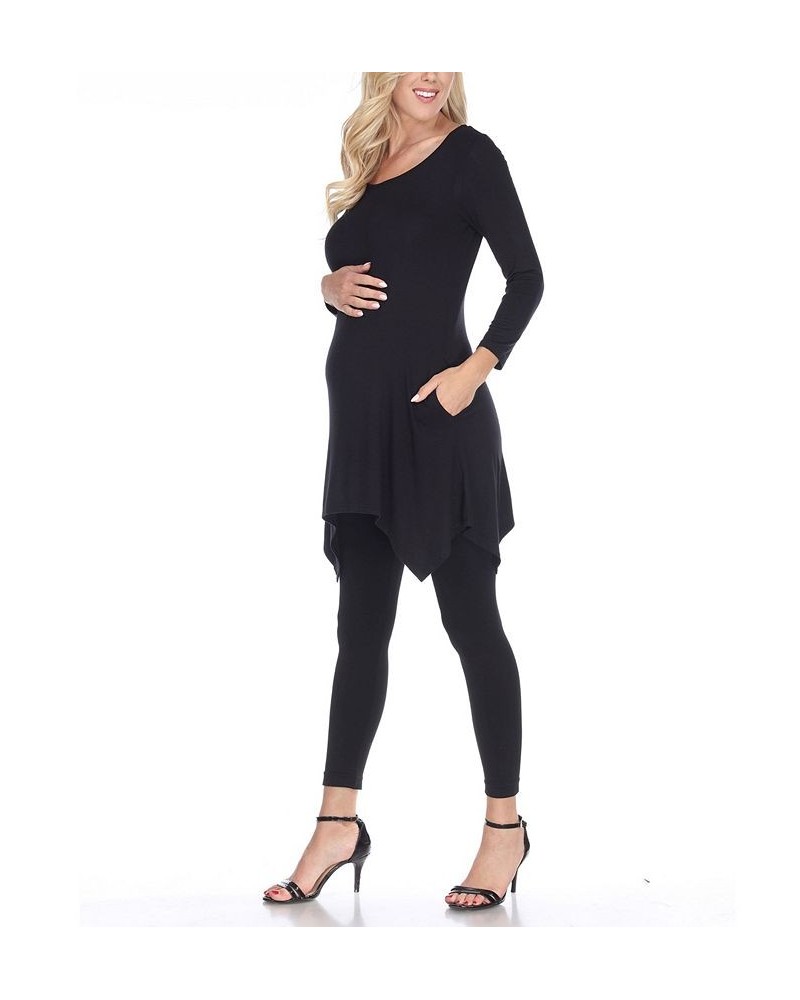 Maternity Kayla Tunic Top Black $33.48 Tops