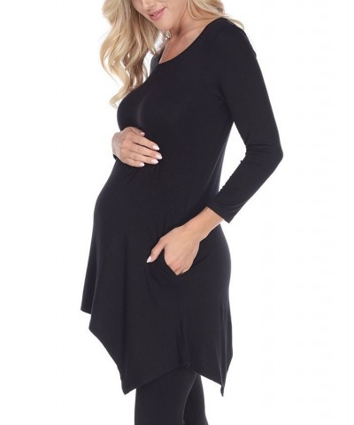 Maternity Kayla Tunic Top Black $33.48 Tops