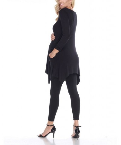 Maternity Kayla Tunic Top Black $33.48 Tops