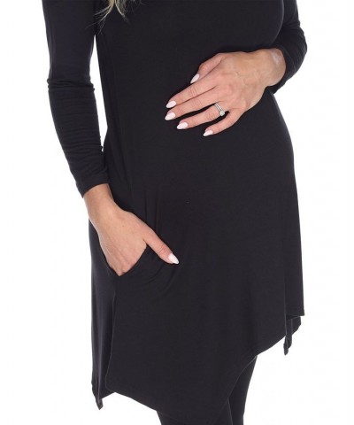 Maternity Kayla Tunic Top Black $33.48 Tops