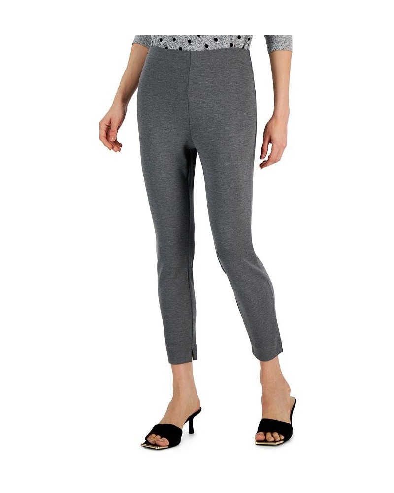 Petite Skinny Elastic-Waist Pull-On Ankle Pants Dark Grey Heather $10.41 Pants