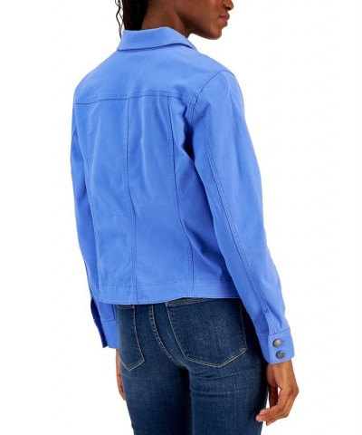 Petite Denim Jacket Cerulean Sky $24.88 Jackets