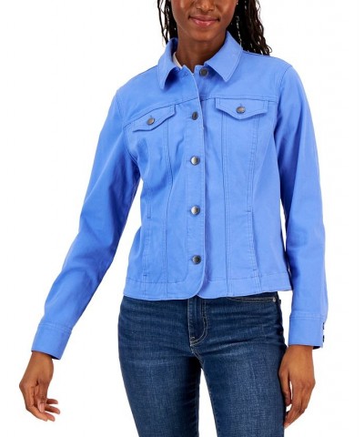 Petite Denim Jacket Cerulean Sky $24.88 Jackets