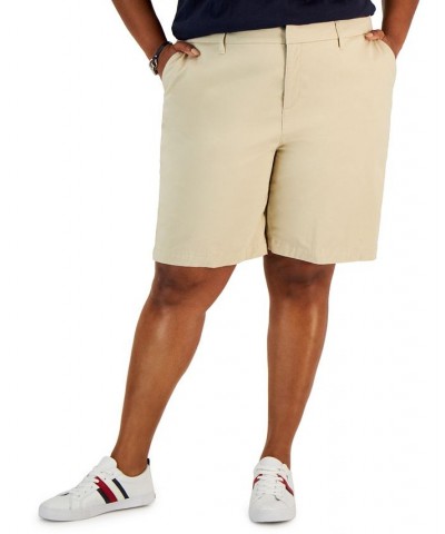 Plus Size Hollywood Bermuda Shorts Tan/Beige $18.80 Shorts