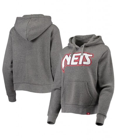 Women's Heather Gray Brooklyn Nets Moments Mixtape Ava Tri-Blend Pullover Hoodie Heathered Gray $42.50 Sweatshirts