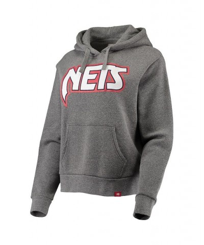 Women's Heather Gray Brooklyn Nets Moments Mixtape Ava Tri-Blend Pullover Hoodie Heathered Gray $42.50 Sweatshirts