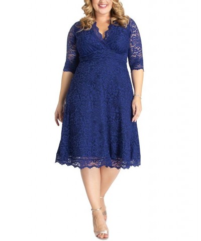 Women's Plus Size Mademoiselle Lace Dress Red $73.92 Dresses