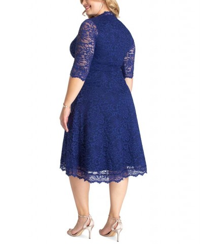 Women's Plus Size Mademoiselle Lace Dress Red $73.92 Dresses