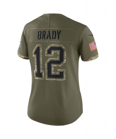 Women's Tom Brady Olive Tampa Bay Buccaneers 2022 Salute To Service Limited Jersey Olive $45.88 Jersey