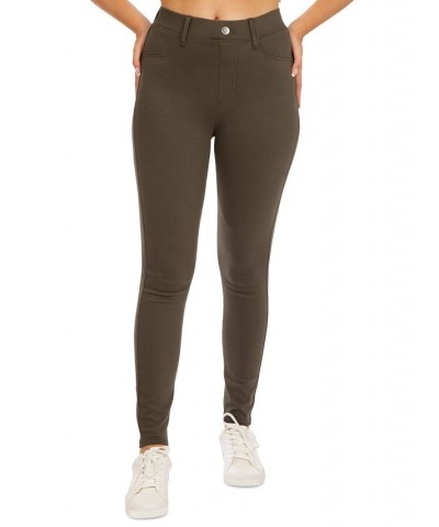 Juniors' High-Rise Skinny Ankle Jeggings Olive Leaf $11.50 Jeans