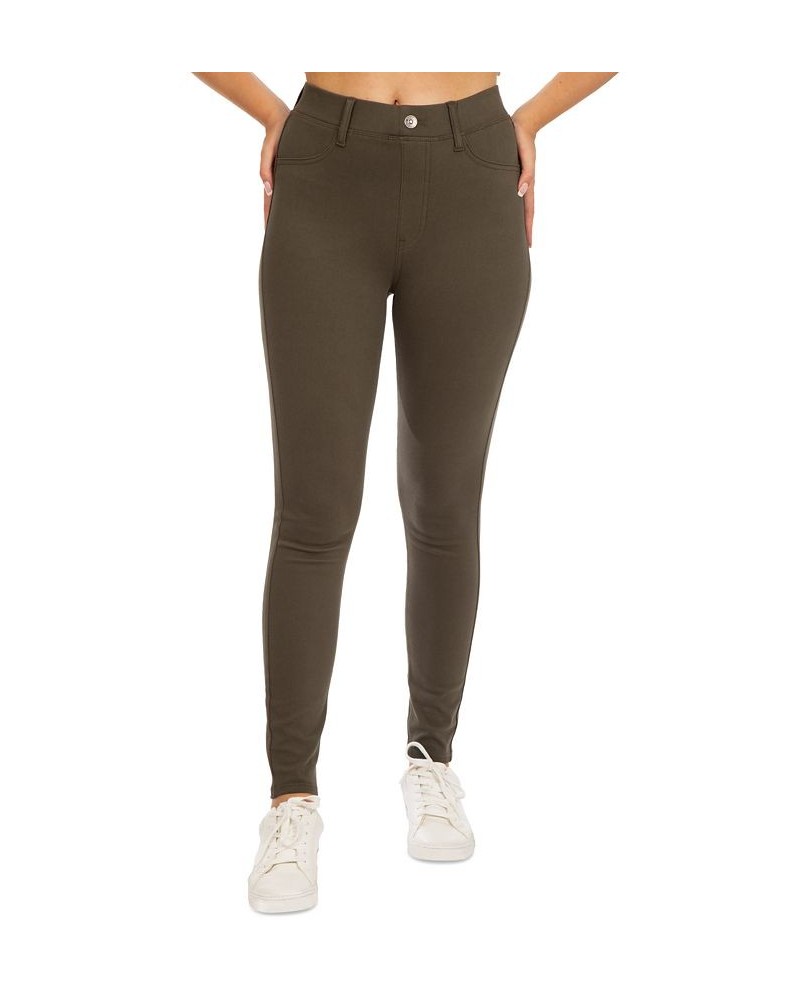 Juniors' High-Rise Skinny Ankle Jeggings Olive Leaf $11.50 Jeans