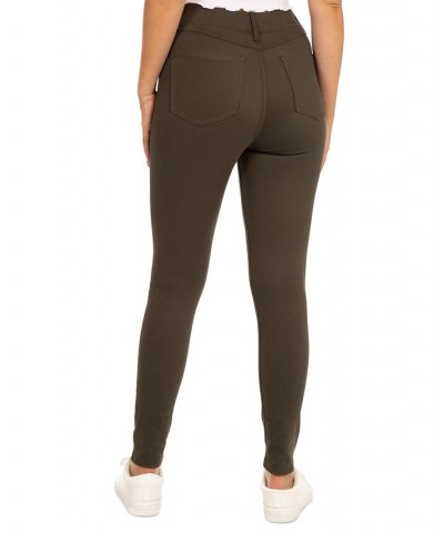 Juniors' High-Rise Skinny Ankle Jeggings Olive Leaf $11.50 Jeans