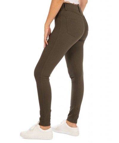 Juniors' High-Rise Skinny Ankle Jeggings Olive Leaf $11.50 Jeans