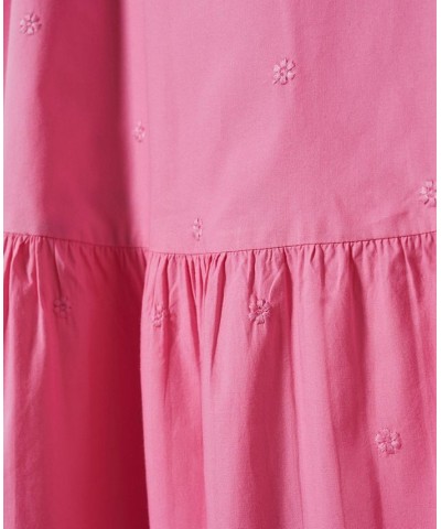 Women's Floral Embroidery Dress Pink $41.59 Dresses