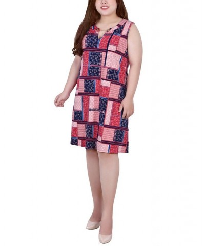 Plus Size Sleeveless Keyhole Dress with Hardware Sunquilt $13.27 Dresses