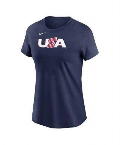 Women's Mike Trout Navy USA Baseball 2023 World Baseball Classic Name and Number T-shirt Navy $27.49 Tops