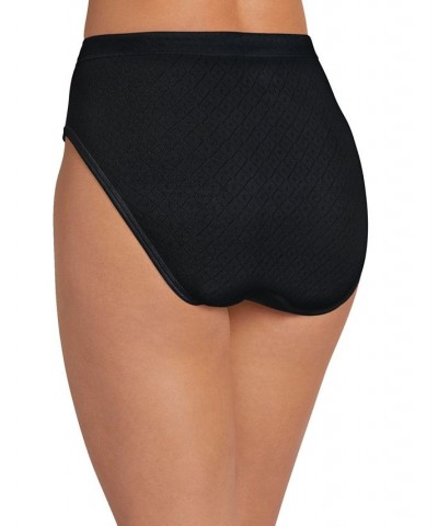 Elance Cotton French Cut Underwear 3-Pk 1541 Extended Sizes Black $9.84 Panty