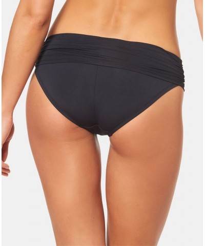 Women's Lets Get Twisted Draped Bikini Top & Sarong Hipster Bikini Bottoms Black $47.47 Swimsuits