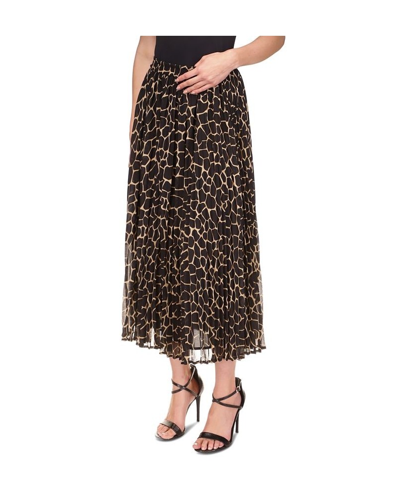 Women's Pull-On Pleated Midi Skirt Beige $35.65 Skirts