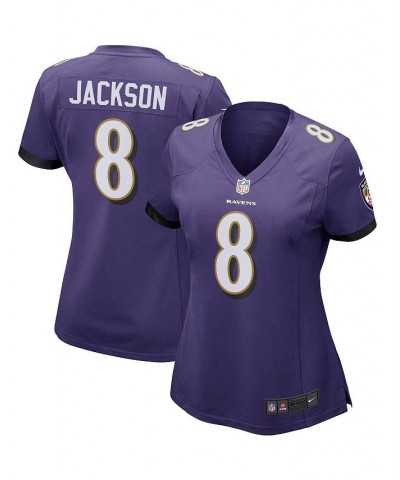 Women's Lamar Jackson Purple Baltimore Ravens Game Player Jersey Purple $53.20 Jersey