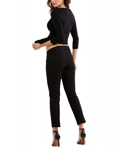 Maternity Straight-Leg Twill Pants Black $40.48 Pants