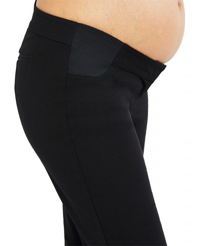 Maternity Straight-Leg Twill Pants Black $40.48 Pants