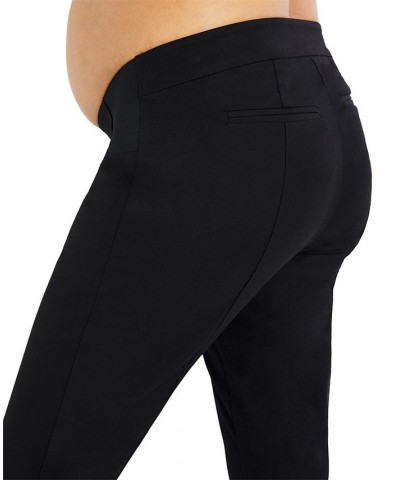 Maternity Straight-Leg Twill Pants Black $40.48 Pants