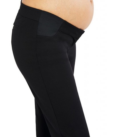 Maternity Straight-Leg Twill Pants Black $40.48 Pants