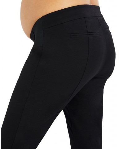 Maternity Straight-Leg Twill Pants Black $40.48 Pants