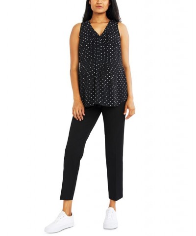 Maternity Straight-Leg Twill Pants Black $40.48 Pants