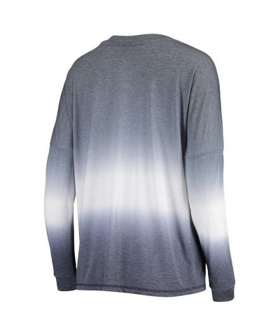 Women's Heathered Black Heathered Gray Iowa Hawkeyes Winkle Dip-Dye Long Sleeve T-Shirt Black, Heathered Gray $32.44 Tops