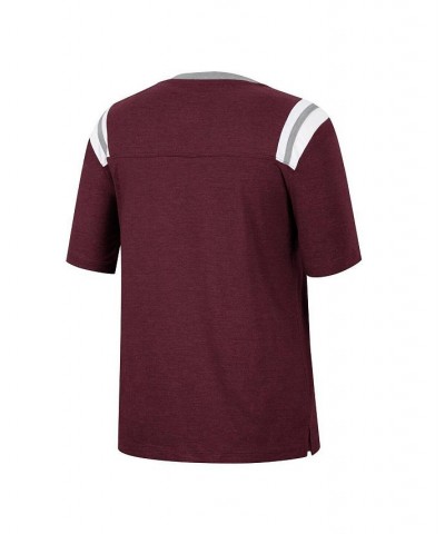 Women's Heathered Maroon Texas A&M Aggies 15 Min Early Football V-Neck T-shirt Maroon $23.51 Tops