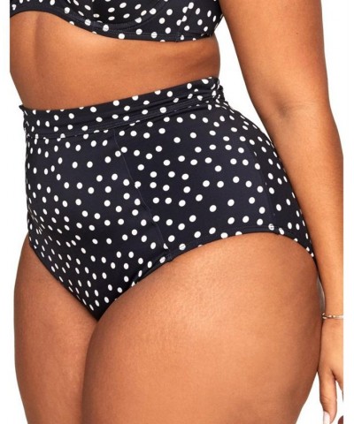 Vivien Women's Plus-Size Swimwear High-Waist Bikini Bottom Multi $10.23 Swimsuits