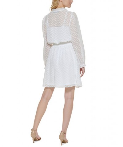 Ruffled Smocked Fit & Flare Dress Ivory $56.99 Dresses