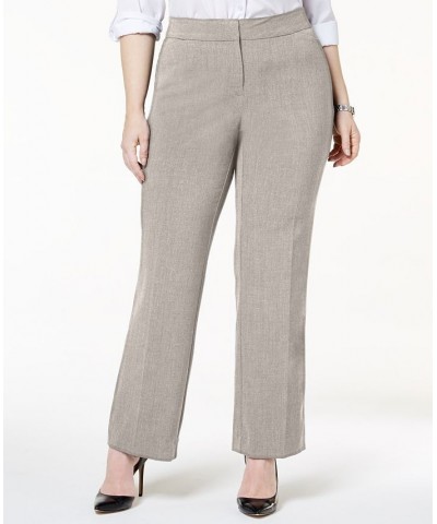 Plus & Petite Plus Size Curvy-Fit Straight-Leg Pants Tan/Beige $18.93 Pants