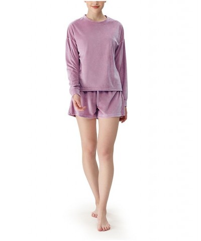 Women's Baby Fleece Lounge Set Set of 2 Purple Ash $34.98 Sleepwear