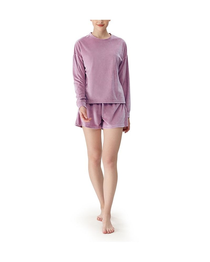 Women's Baby Fleece Lounge Set Set of 2 Purple Ash $34.98 Sleepwear