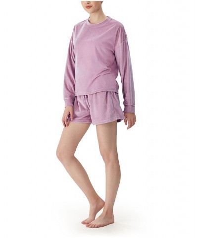 Women's Baby Fleece Lounge Set Set of 2 Purple Ash $34.98 Sleepwear