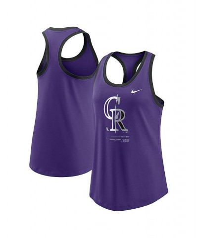 Women's Purple Colorado Rockies Tech Tank Top Purple $26.54 Tops