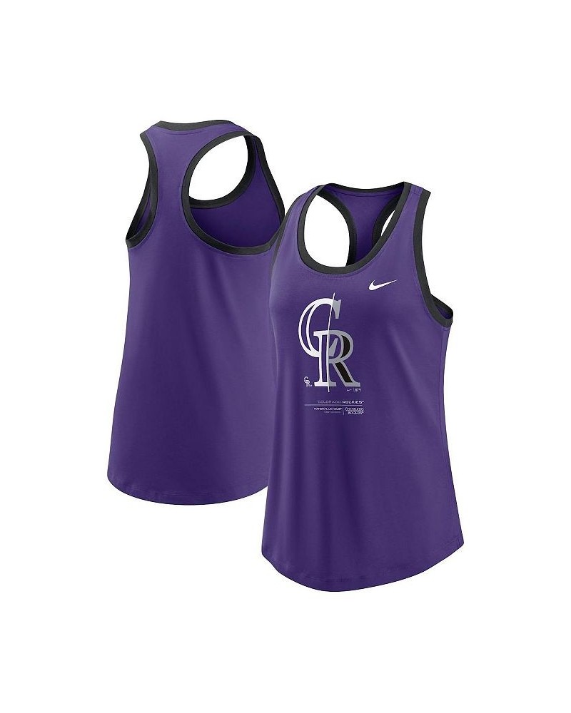 Women's Purple Colorado Rockies Tech Tank Top Purple $26.54 Tops