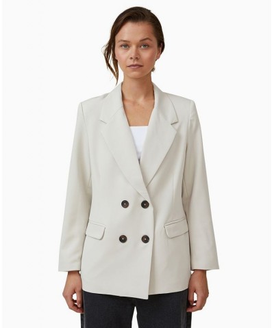 Women's Oversized Blazer Jacket Stone $50.00 Jackets